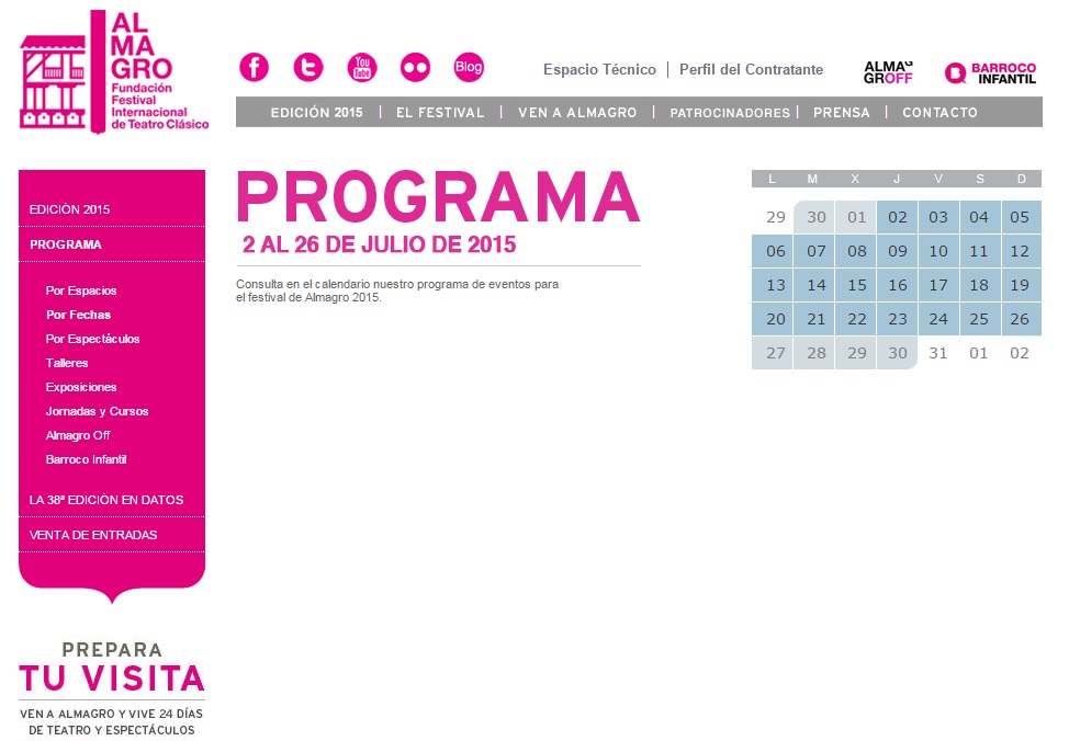 Almagro Festival Program 2015