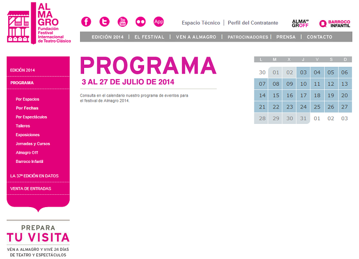 Programa Festival de Almagro 2014 - RETOM