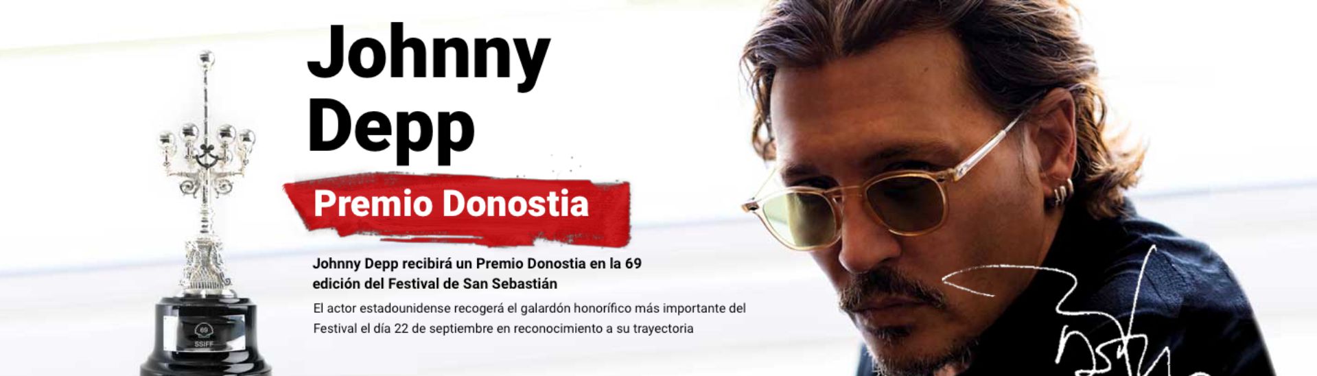 Johnny Depp premio Donostia 2021