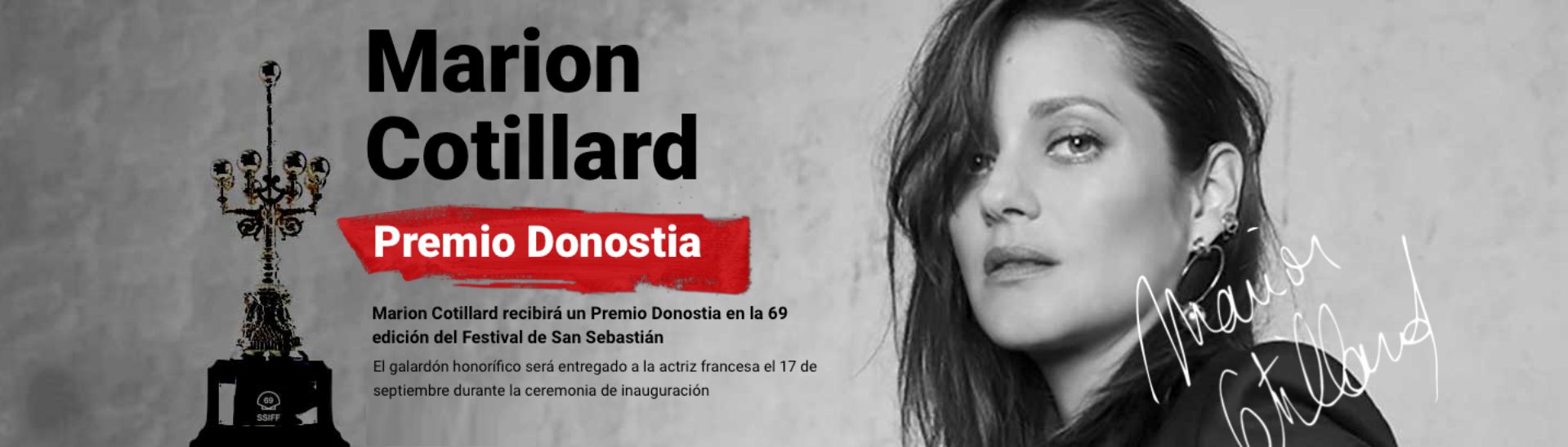 Marion Cotillard Donostia 2021 award
